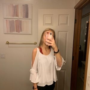 open shoulder hollister shirt